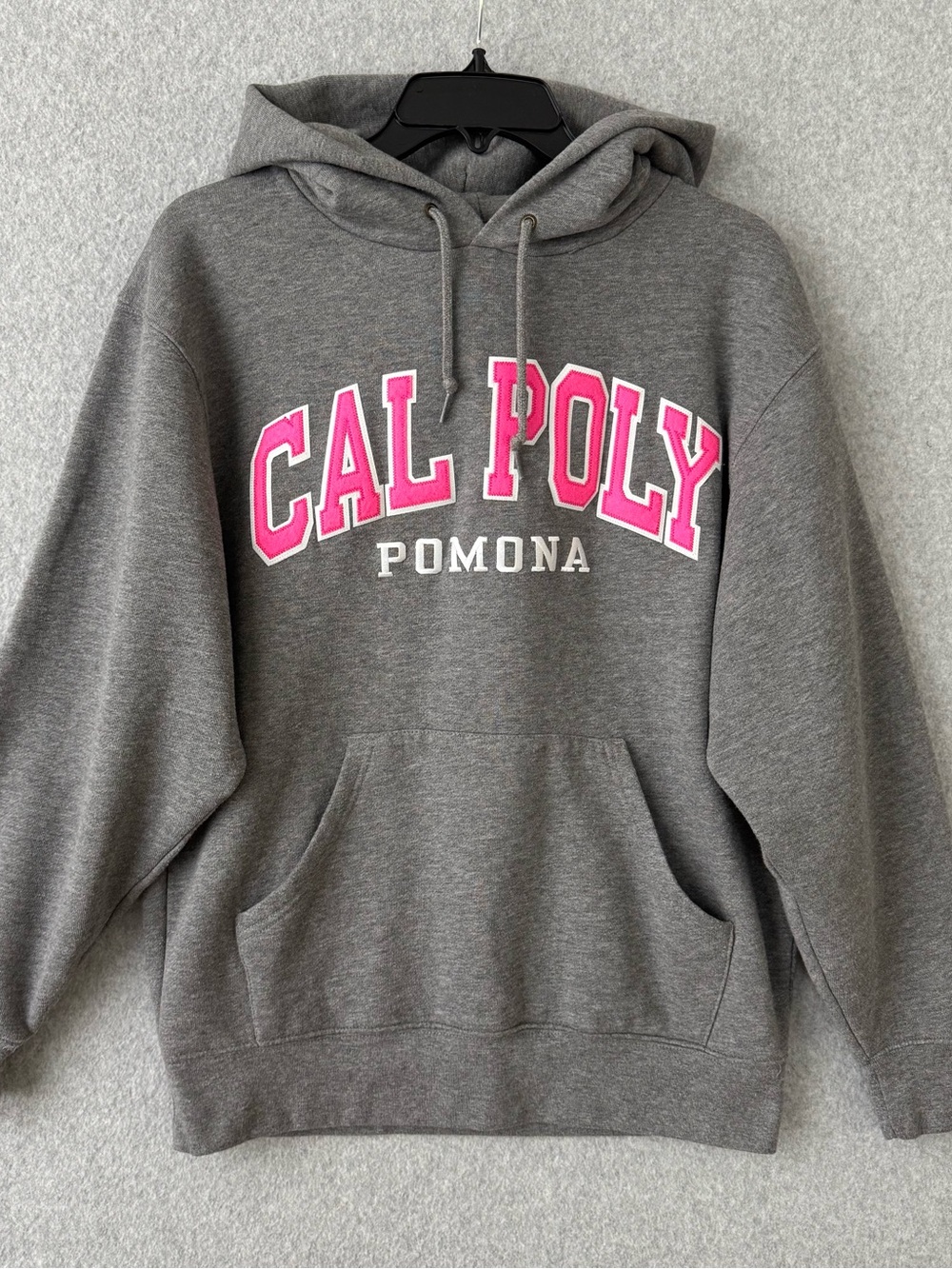Jansport Cal Poly Pomona Hoodie Size Medium Gray Pink College Athleisure Comfort